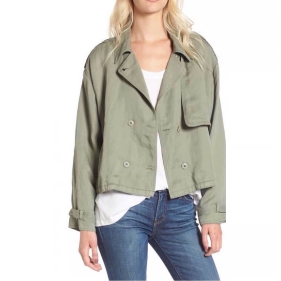 Rails Jackets & Blazers - RAILS Barclay Utility Jacket
Cropped Military Pea Coat Sage Green Sz XS
